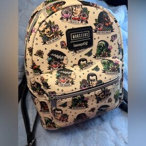 Loungefly Universal Monsters Tattoo Art Mini Backpack